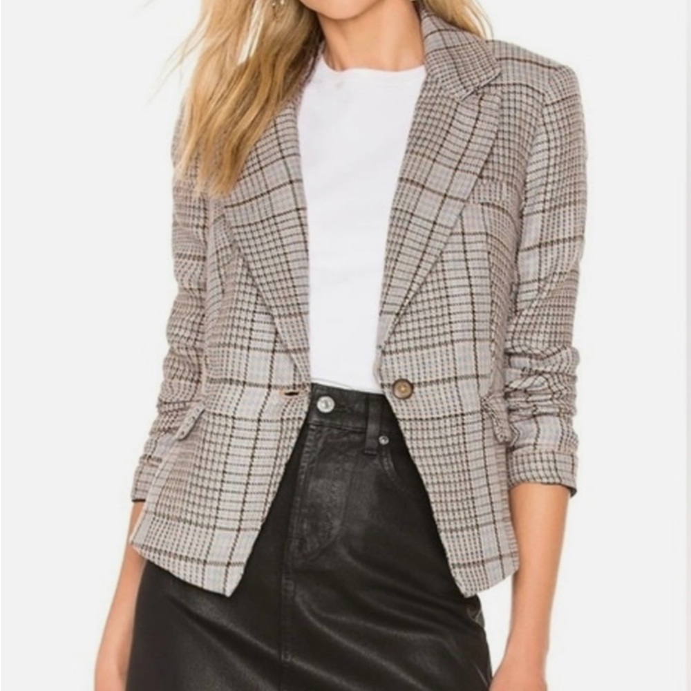 Free People Chess Tweed Blazer